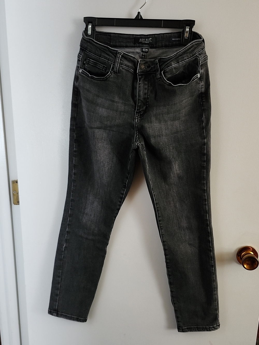 Judy Blue Black-Gray Boyfriend Fit Women's Jeans